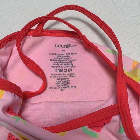 3T (5/$20) Fruit Slices One Piece Swimsuit by George - Picture 14 of 15
